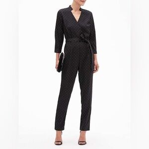 Banana Republic Black Polka Dot Jumpsuit Size 0